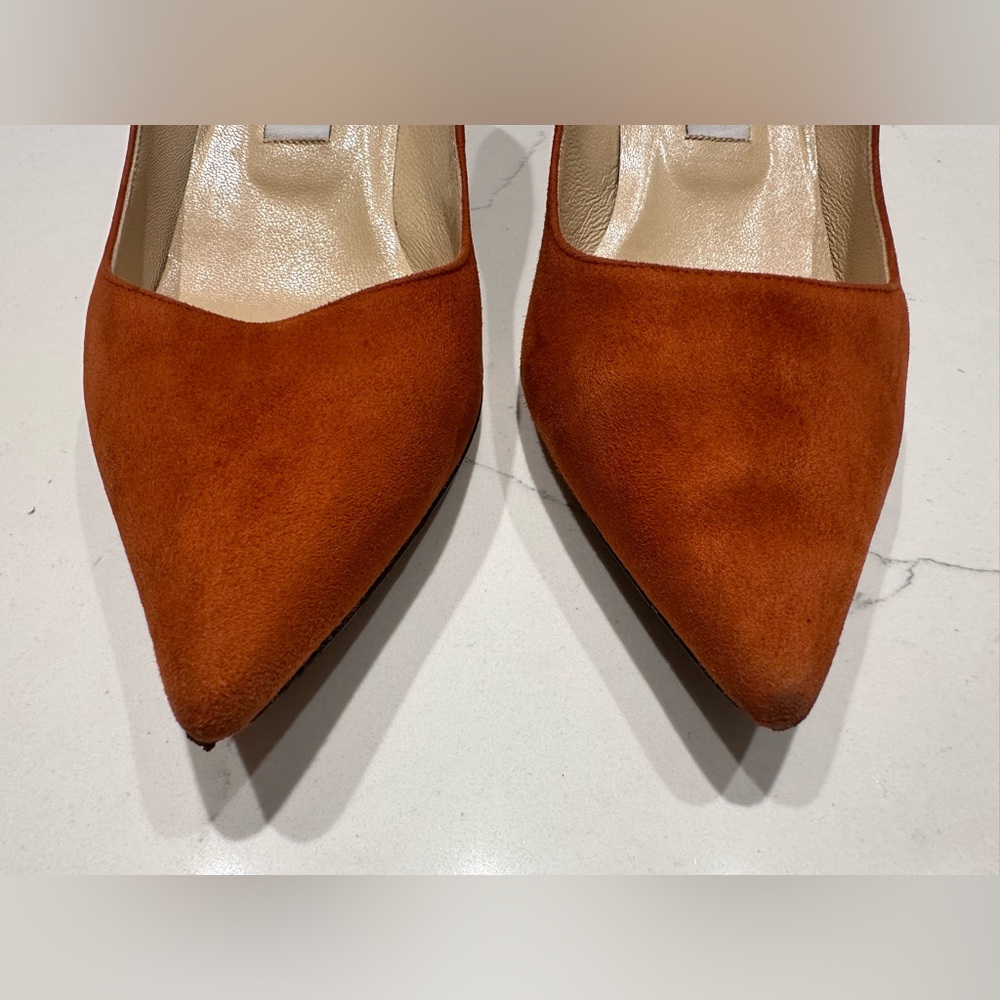 Jimmy Choo Romy Brown Suede Pumps - size 8.5 / IT 38.5 - Picture 2 of 5